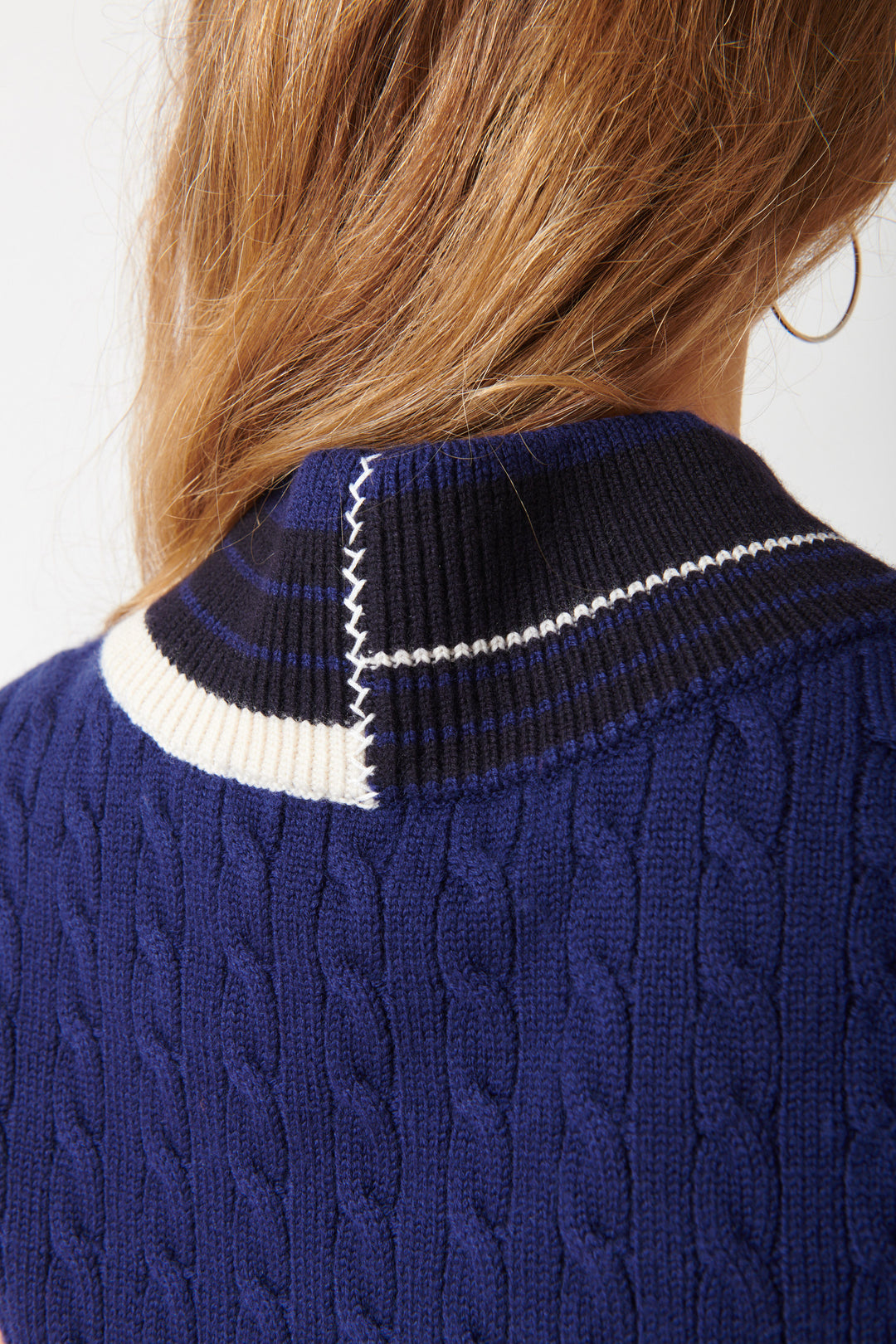 Mari wearing WE-AR4 The Retro Vest rear detail view