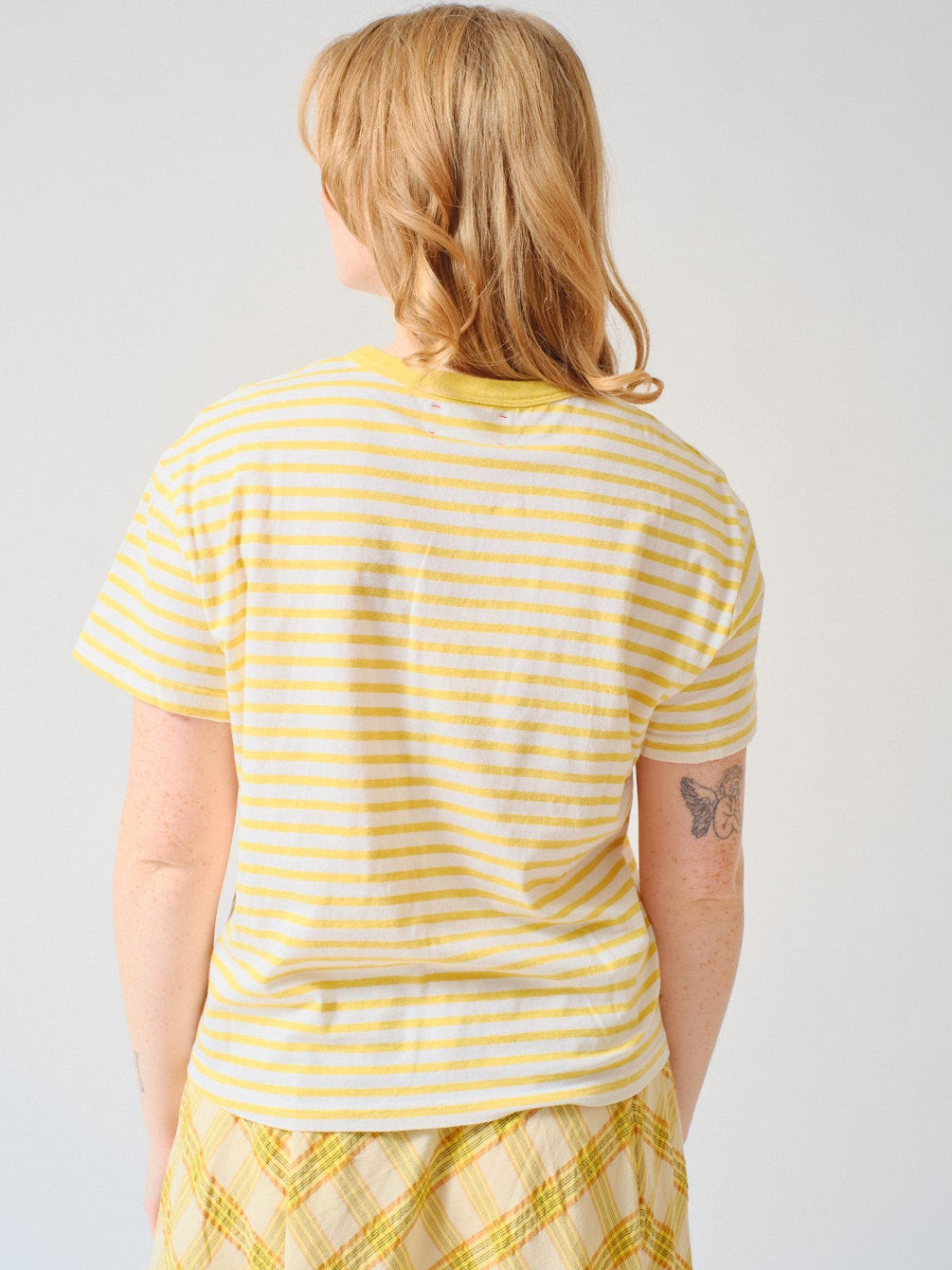 Waverly wearing Xirena Paulina Tee rear view