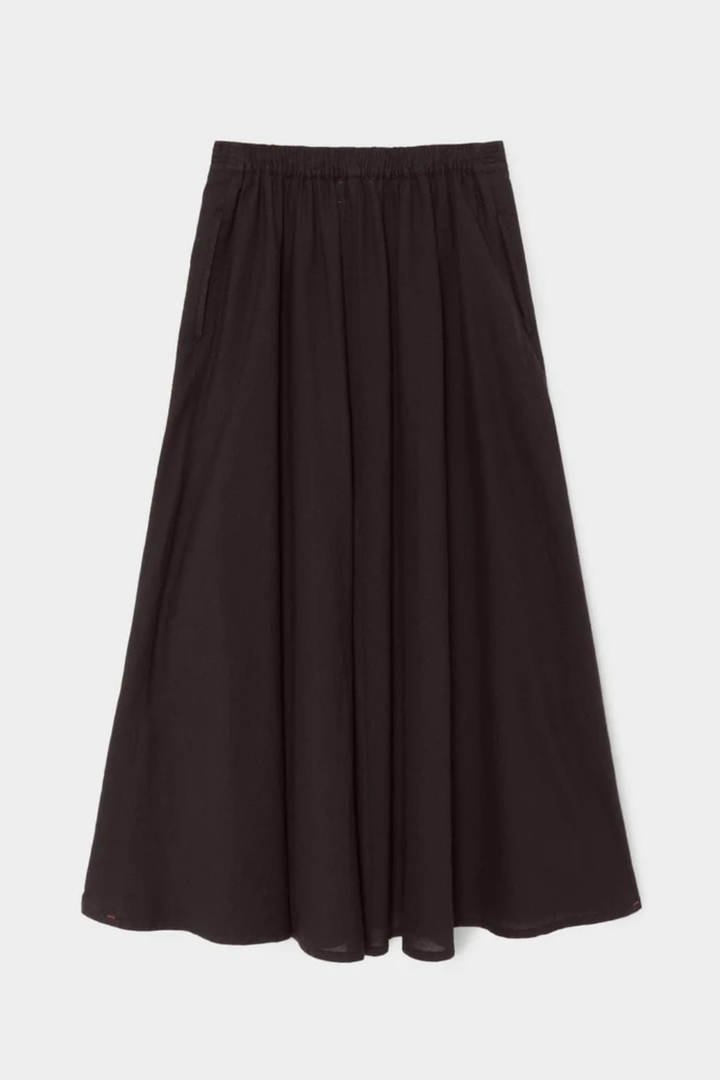 Fla lay of Xirena Stela Skirt Black rear view