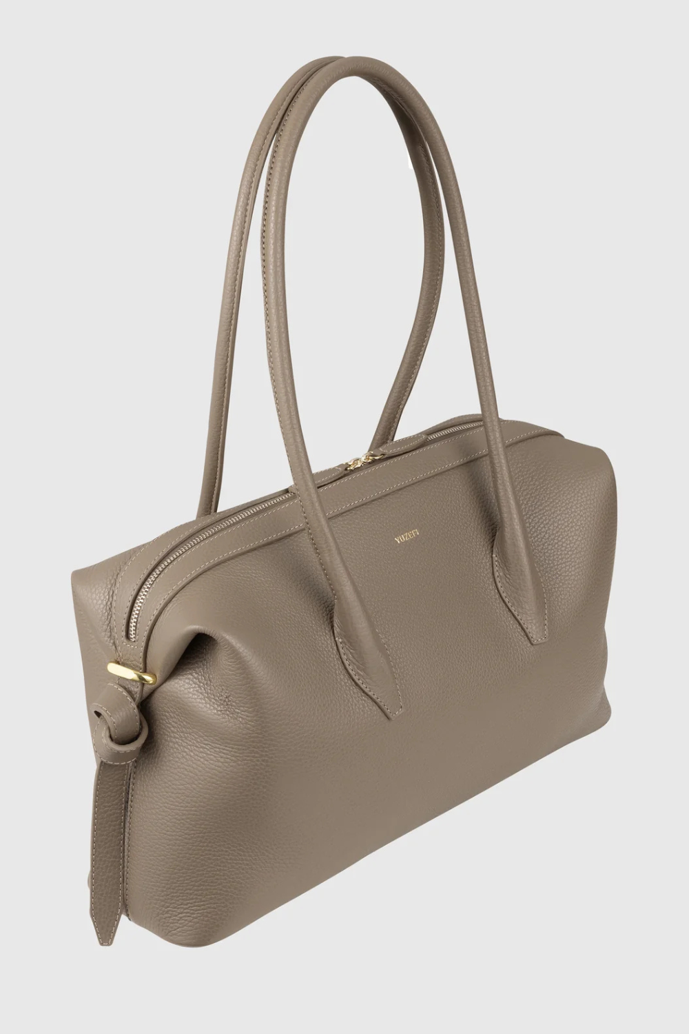 Flat lay of Yuzefi Brioche Duffle side view