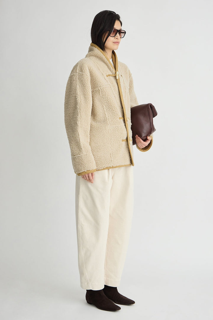 Apiece Apart Aspen Reversible Shearling Toggle Coat