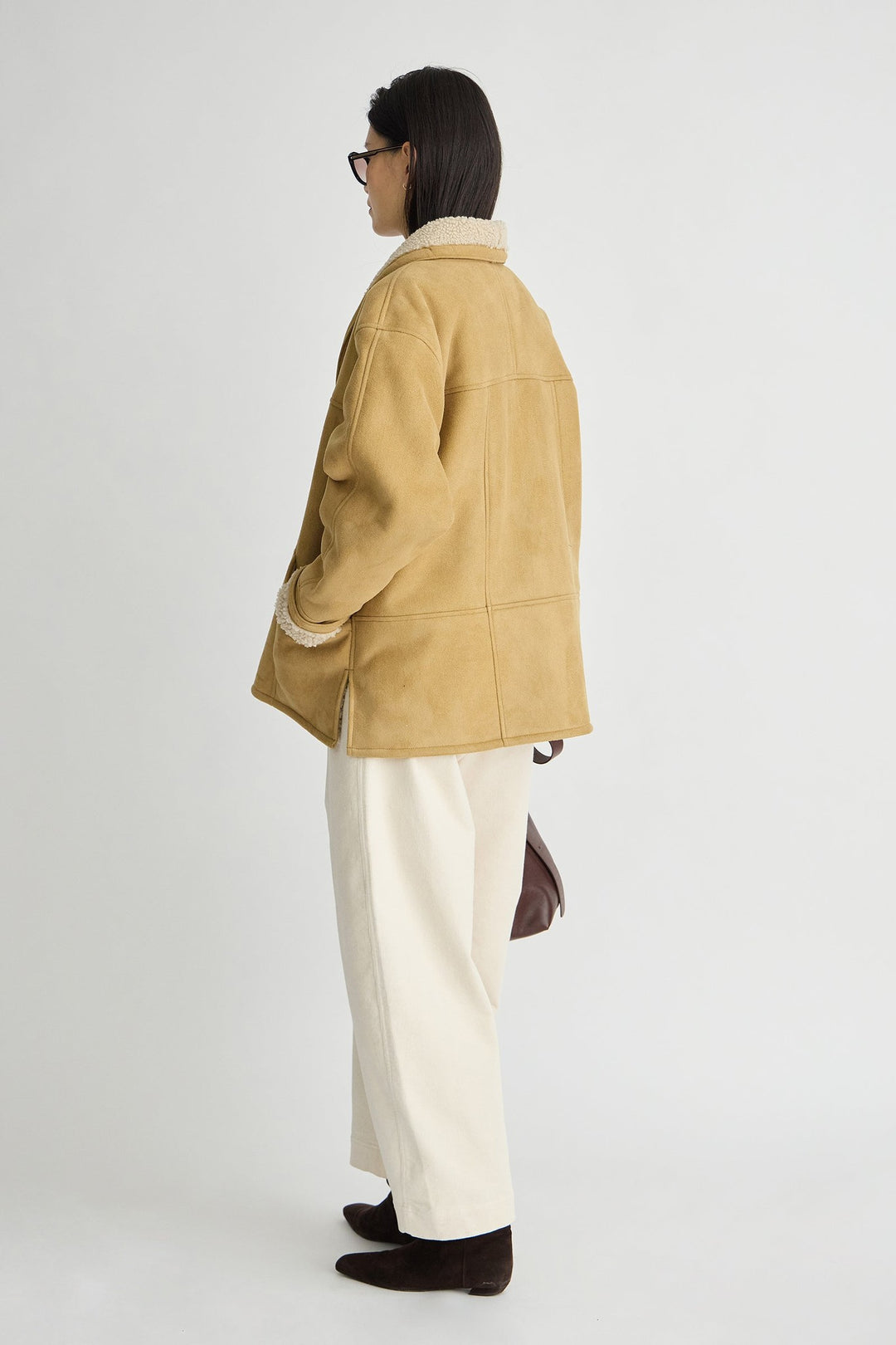 Apiece Apart Aspen Reversible Shearling Toggle Coat