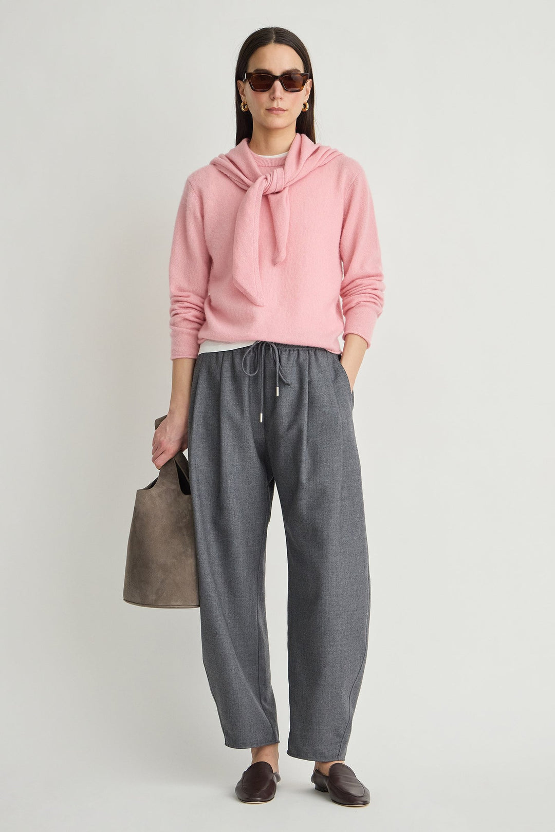Apiece Apart Softest Tissue Scarf Tie Top Pullover
