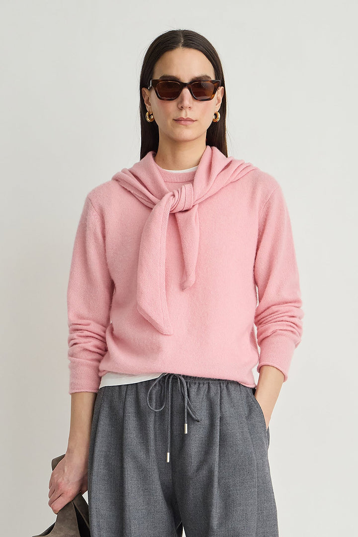 Apiece Apart Softest Tissue Scarf Tie Top Pullover