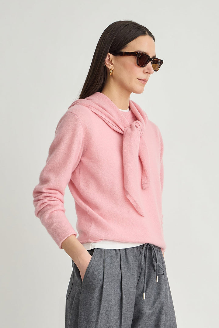 Apiece Apart Softest Tissue Scarf Tie Top Pullover
