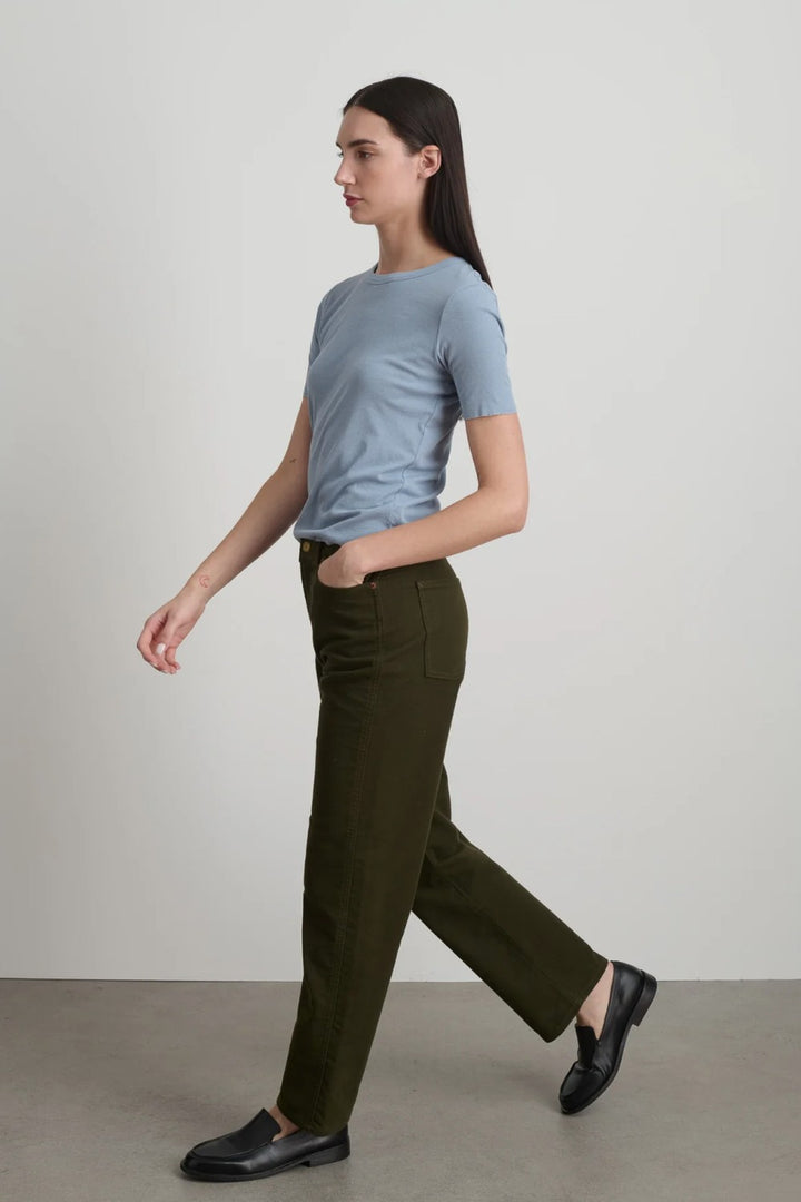 B SIDES Superfine Rib Cotton Crepe Jersey Double Tee