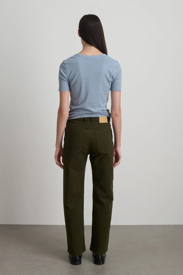 B SIDES Superfine Rib Cotton Crepe Jersey Double Tee
