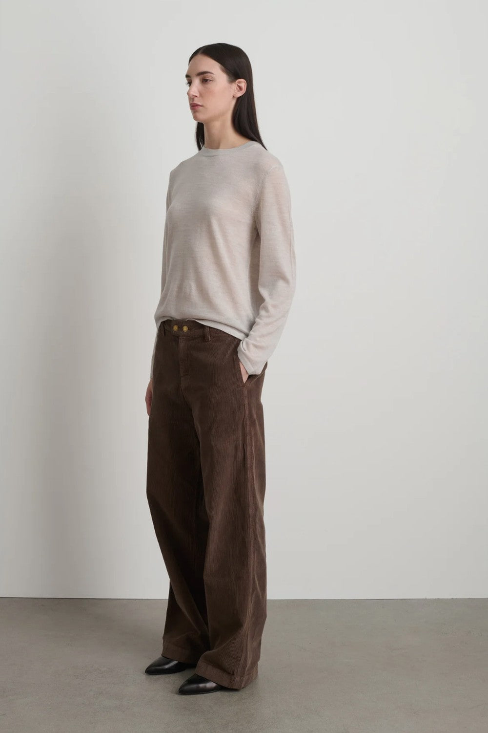 B SIDES Ultrafine Merino Wool Classic Crewneck Pullover