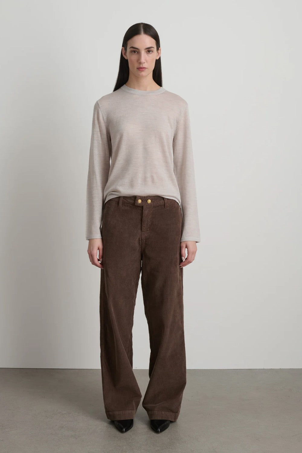 B SIDES Ultrafine Merino Wool Classic Crewneck Pullover