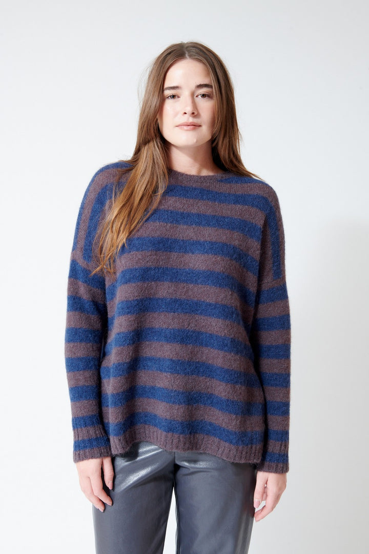 Base Dolores Striped Crew Sweater