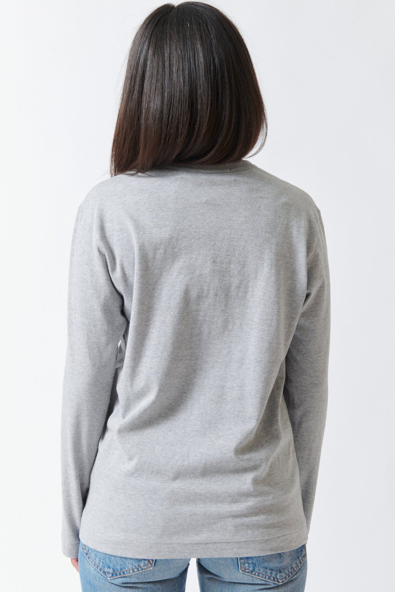 Comme des Garçons PLAY Black Emblem Long Sleeve T Shirt | grethen
