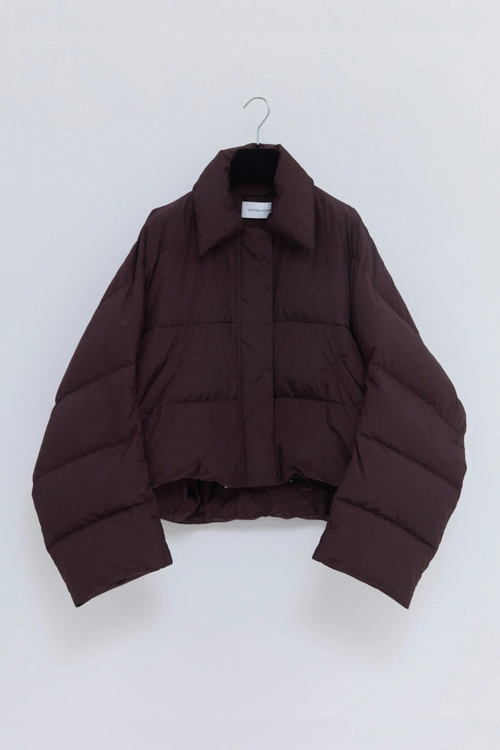 Christian Wijnants Jani Cropped Down Jacket, Plum — Grethen House