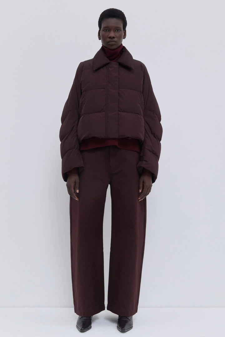 Christian Wijnants Jani Cropped Down Jacket, Plum — Grethen House