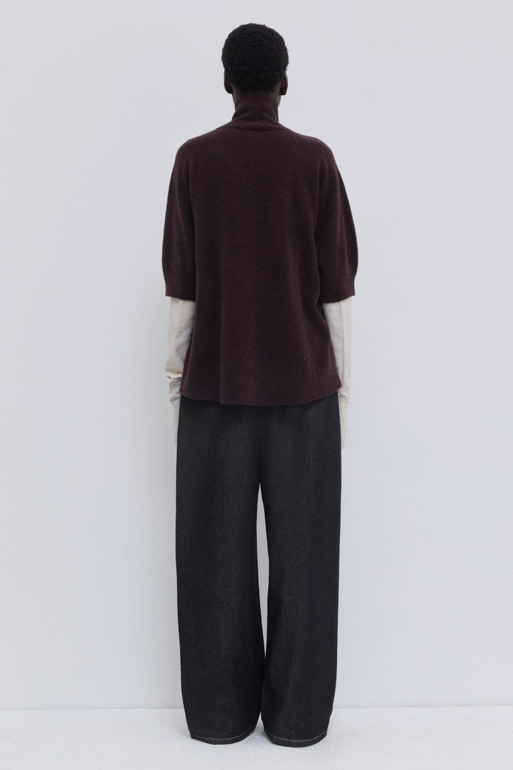 Christian Wijnants Kaluhu Bouclé Turtleneck Sweater, Deep Plum — Grethen House