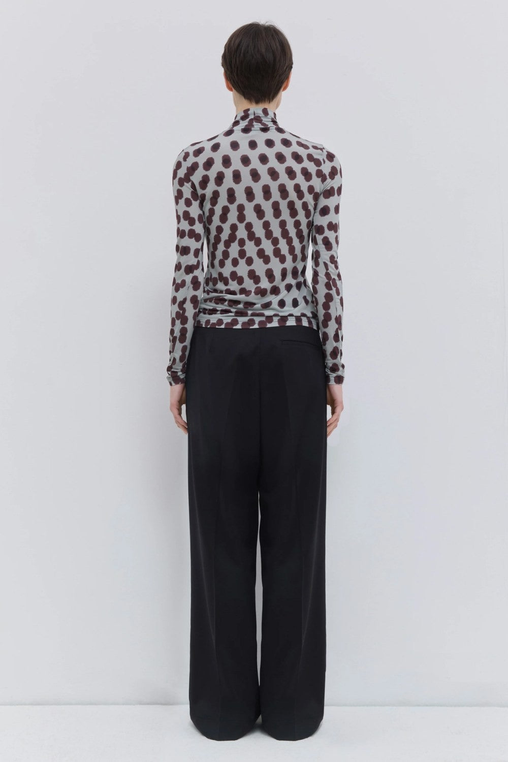 Christian Wijnants Tugal Turtleneck Top, Plum Polka — Grethen House