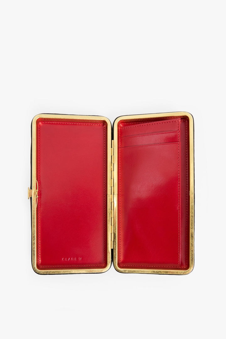 Clare V. Le Tabac Clutch, Congo Croco Black — Grethen House
