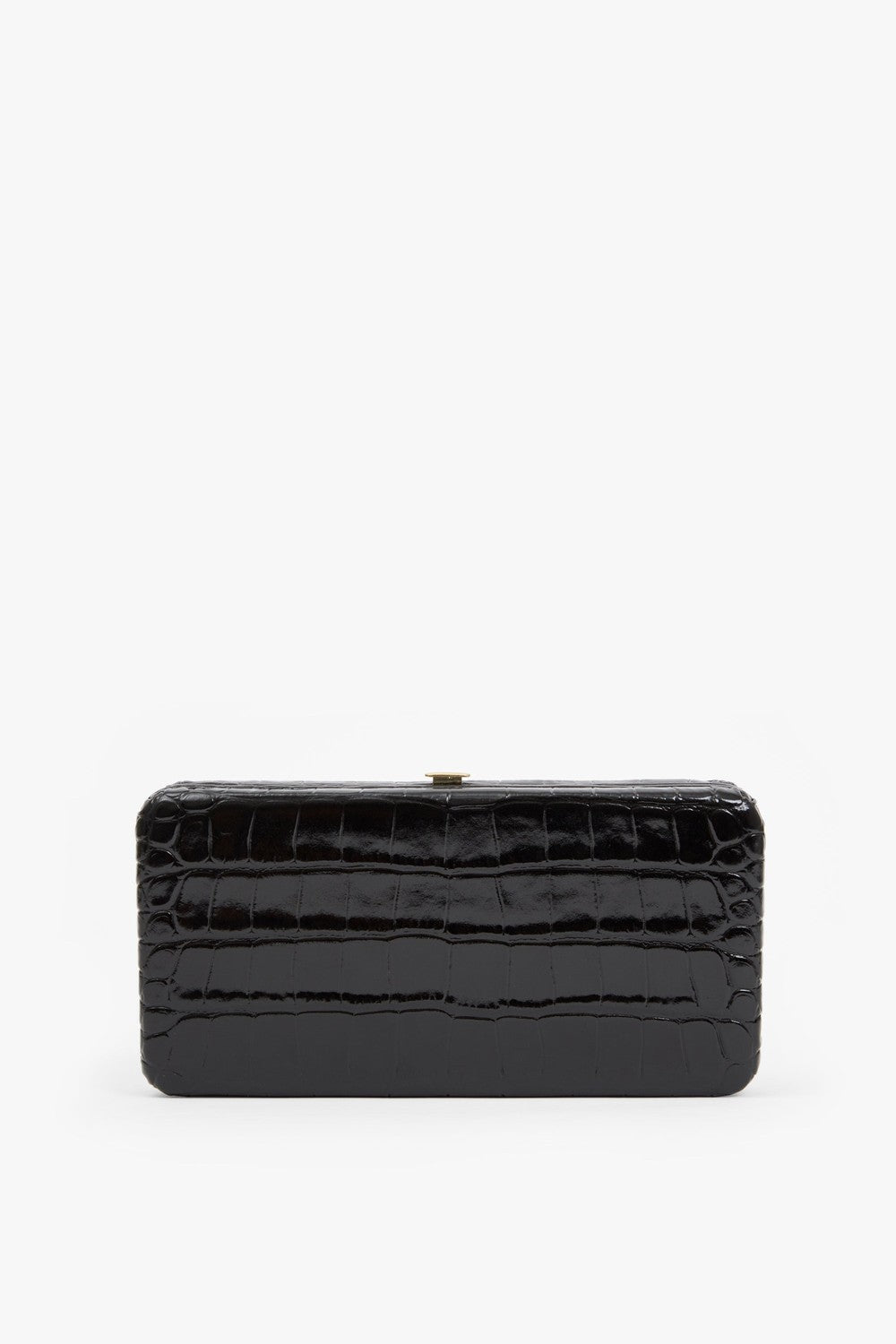 Clare V. Le Tabac Clutch, Congo Croco Black — Grethen House