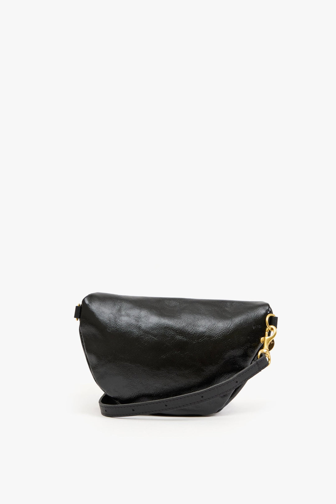 Clare V. Petite Fanny, Black Naplak Patent — Grethen House