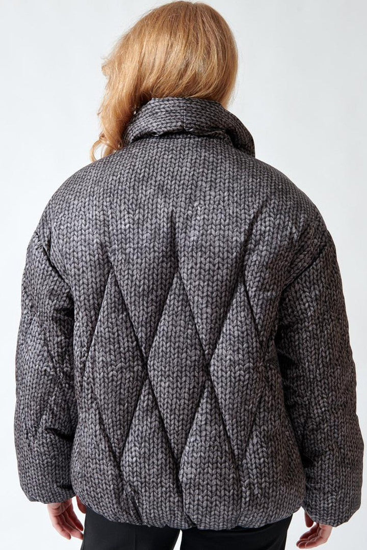 Waverly wearing Dorothee Schumacher Cozy Coolness Jacket rear view