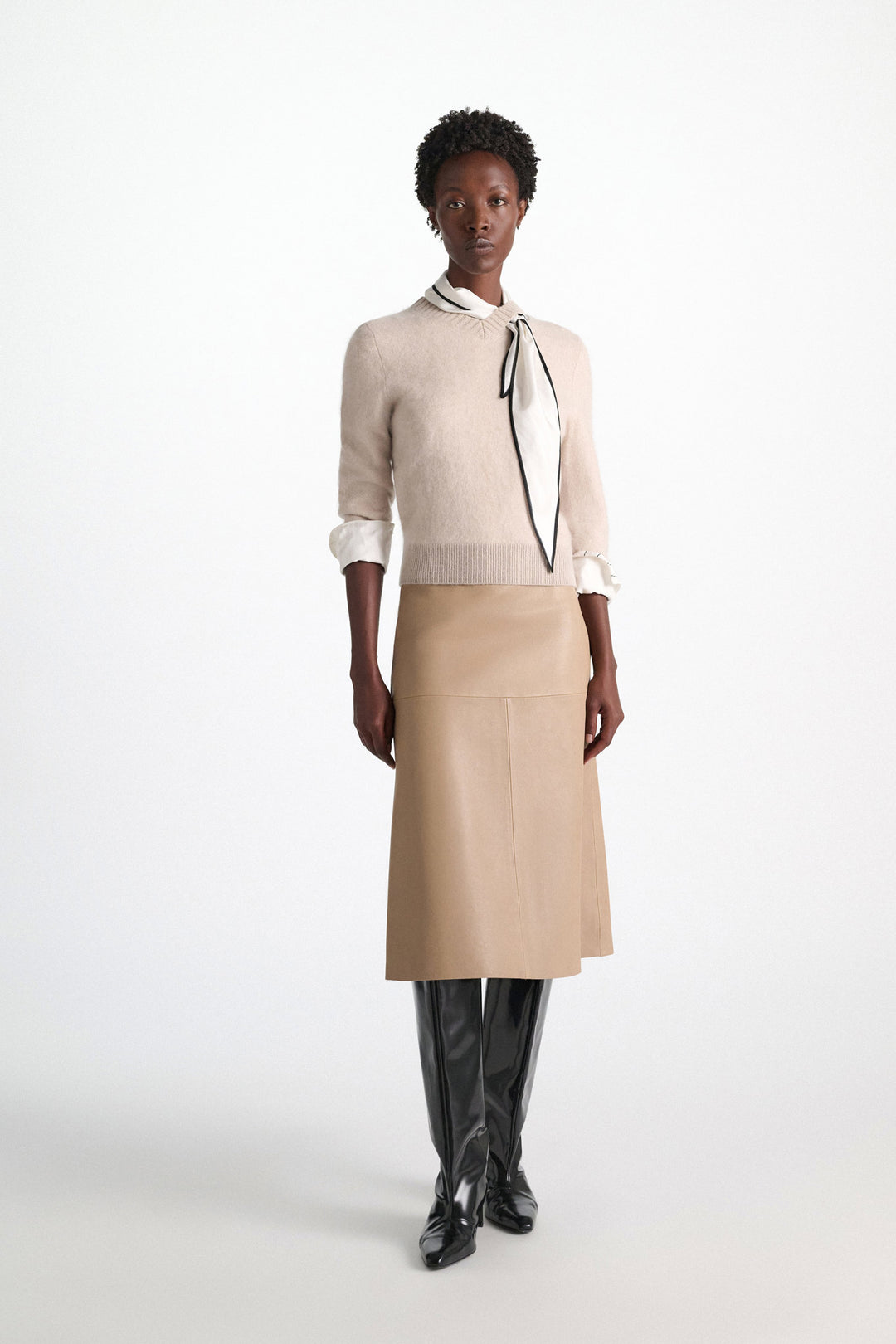 Dorothee Schumacher Sleek Statement Skirt, Almond — Grethen House