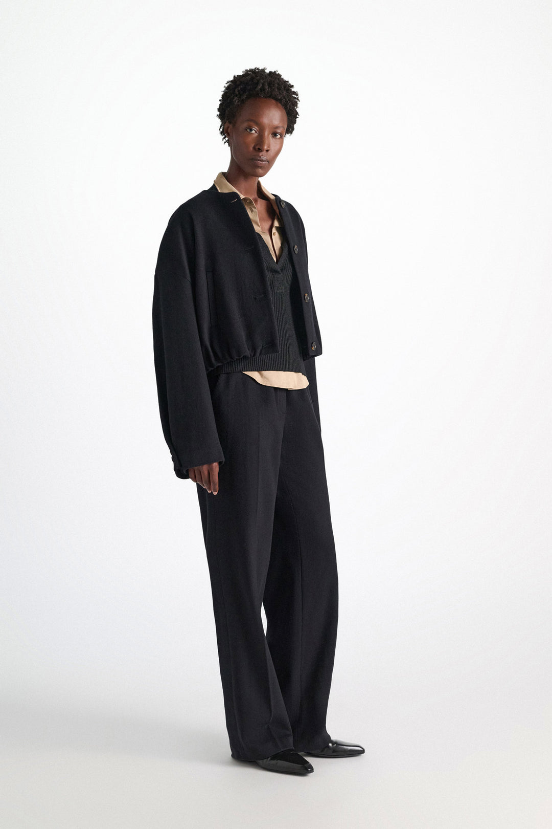 Dorothee Schumacher Soft Silhouettes Pants, Vinyl Black — Grethen House