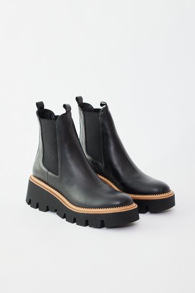 3/4 front view of Frēda Salvador Bess Water Resistant Lug Sole Chelsea Boots