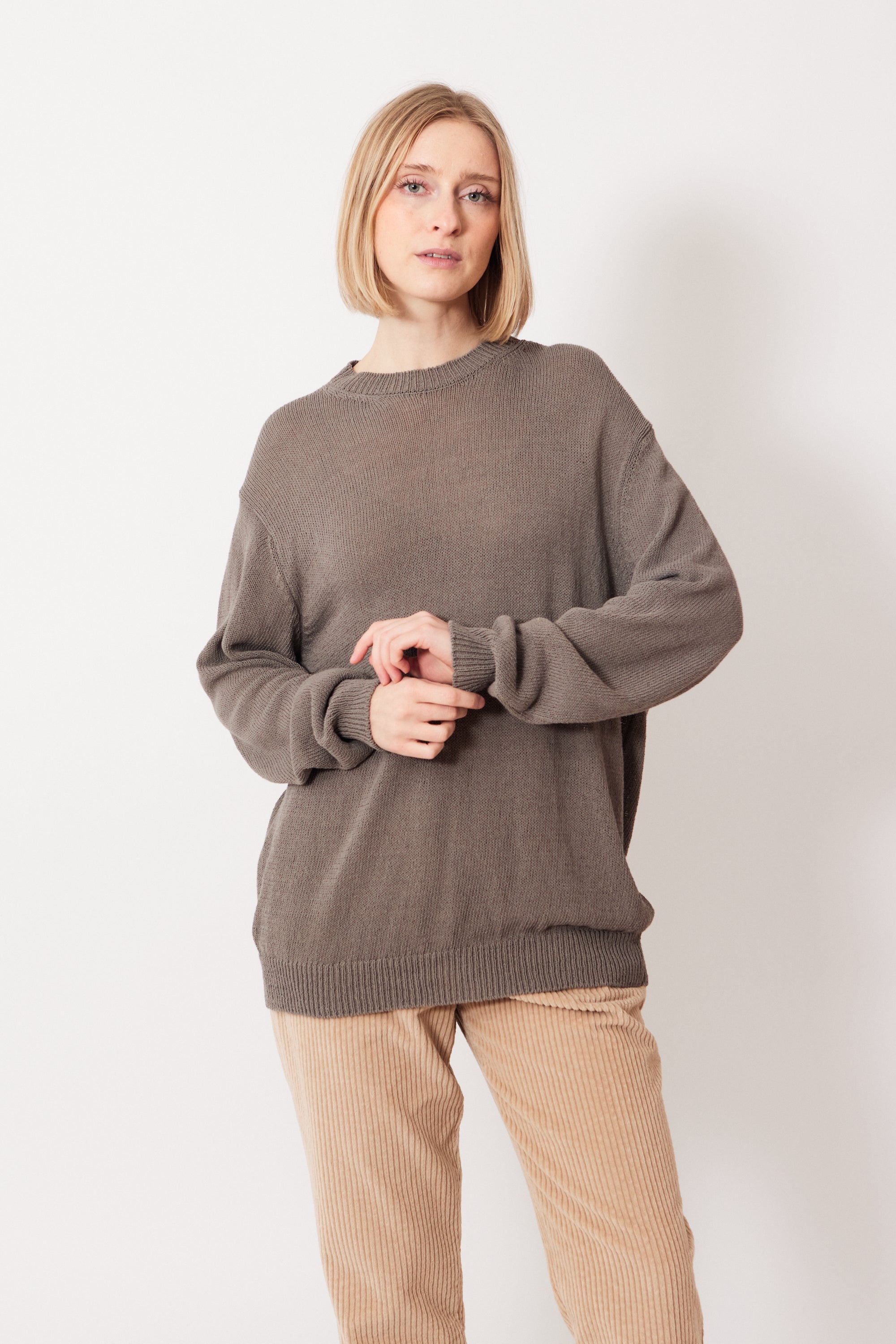 evam eva[エヴァムエヴァ]linen coil pullover E241K189