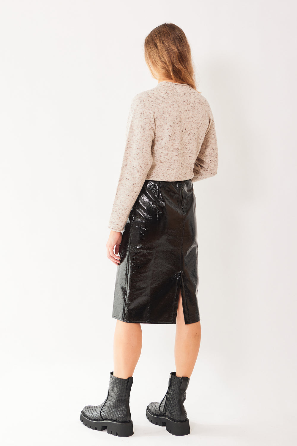Mari wearing Christian Wijnants Sabiena Skirt rear view