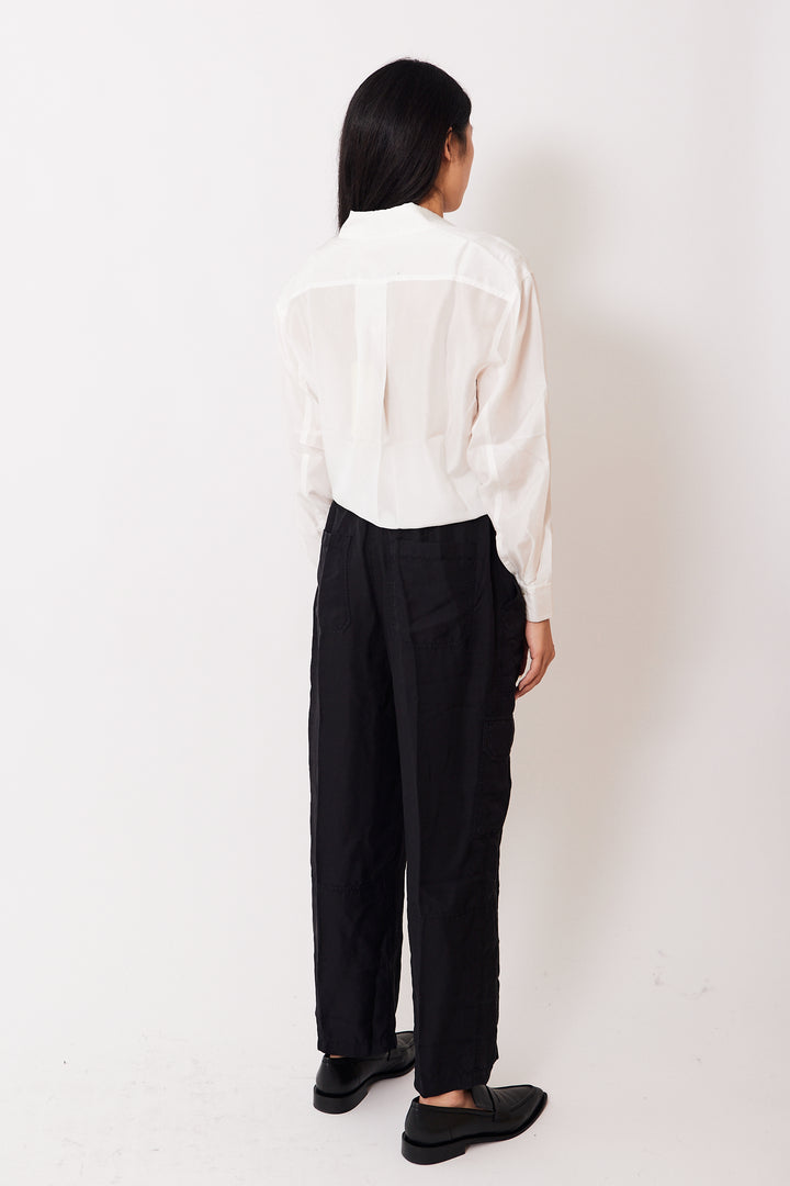 Madelyn wearing Raquel Allegra Elysian Pant rear view