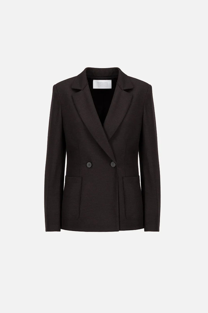 Harris Wharf Superfine Merino Stand Up Collar Blazer