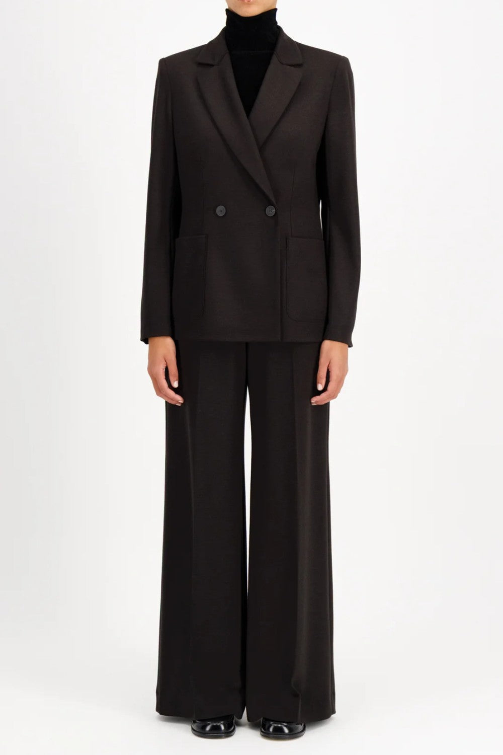 Harris Wharf Superfine Merino Stand Up Collar Blazer