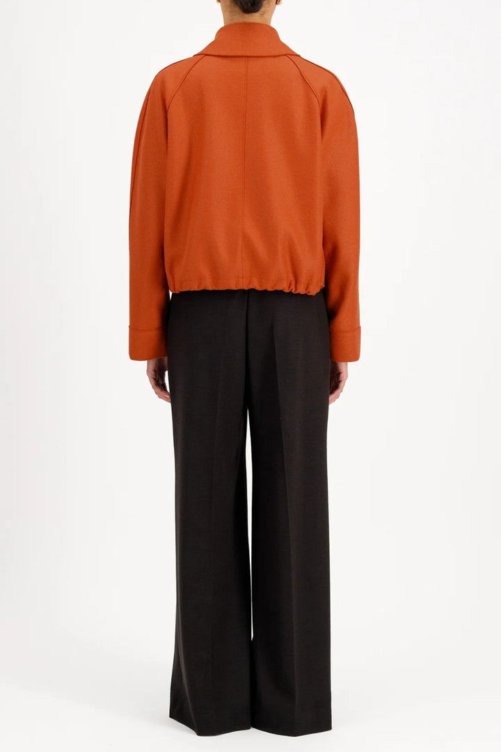 Harris Wharf Light Pressed Wool Raglan Drawstring Jacket