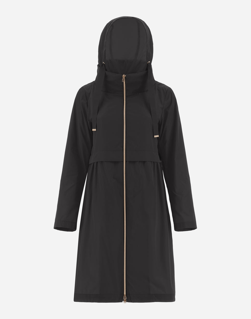 Herno Techno Taffeta Parka With Removable Hood, Black — Grethen House
