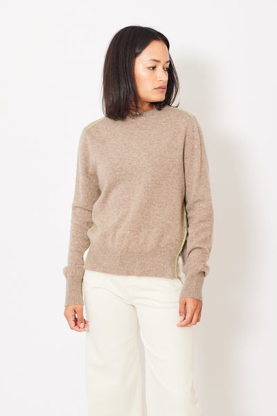 Jumper 1234 Contrast Linked Crew modeled from the front