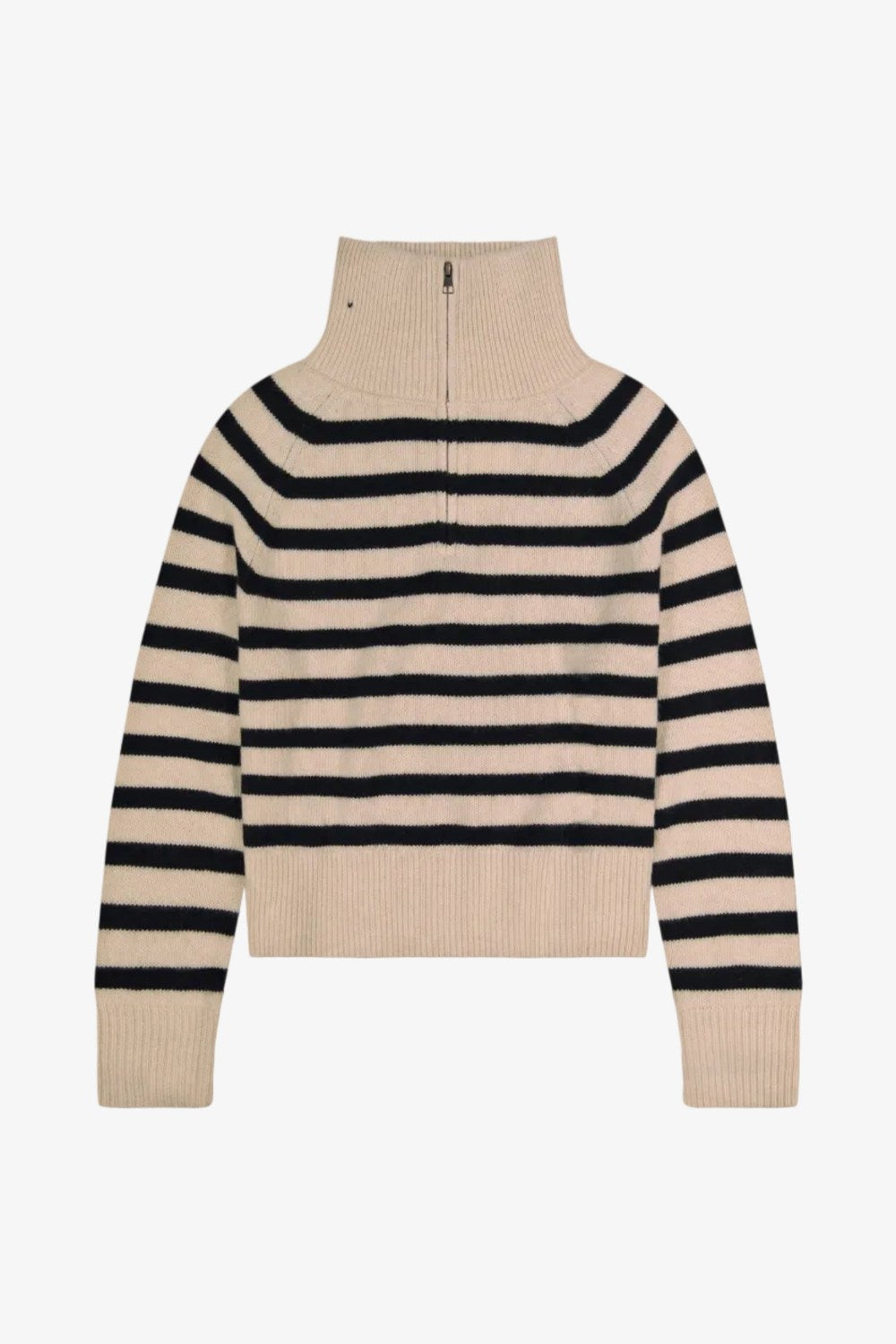 LaoLao Studios Celie Half Zip In Cashmere, Dune — Grethen House