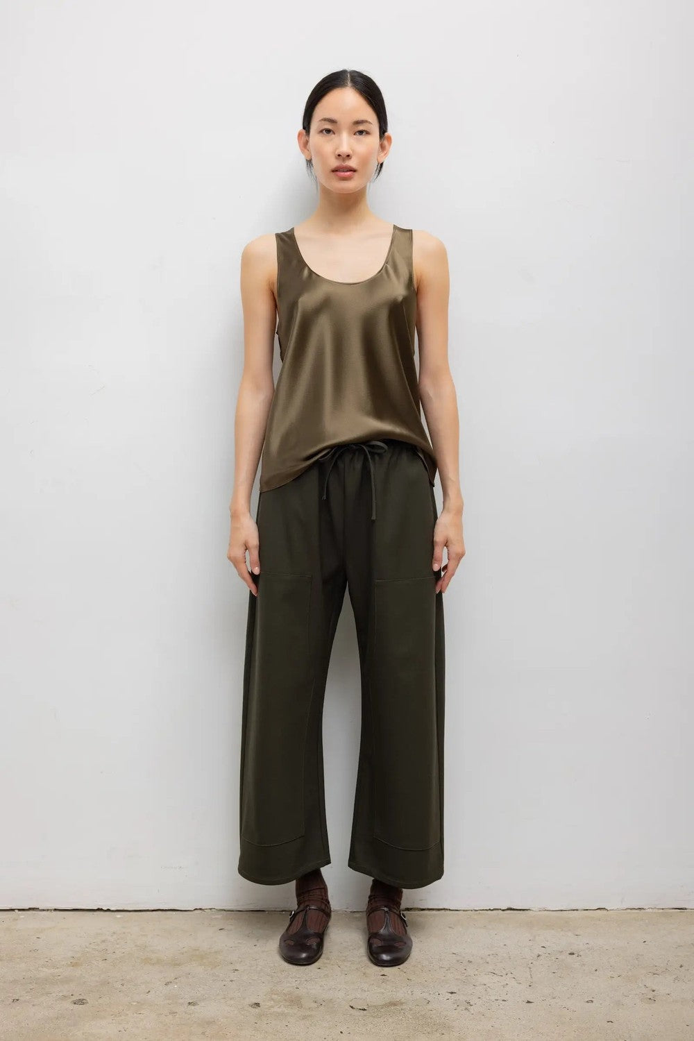 LESET Jane Carpenter Pant, Military — Grethen House