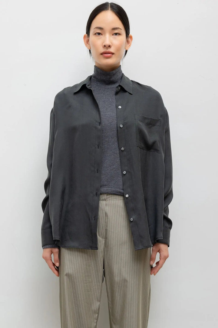 LESET Kim Classic Button Down, Slate — Grethen House