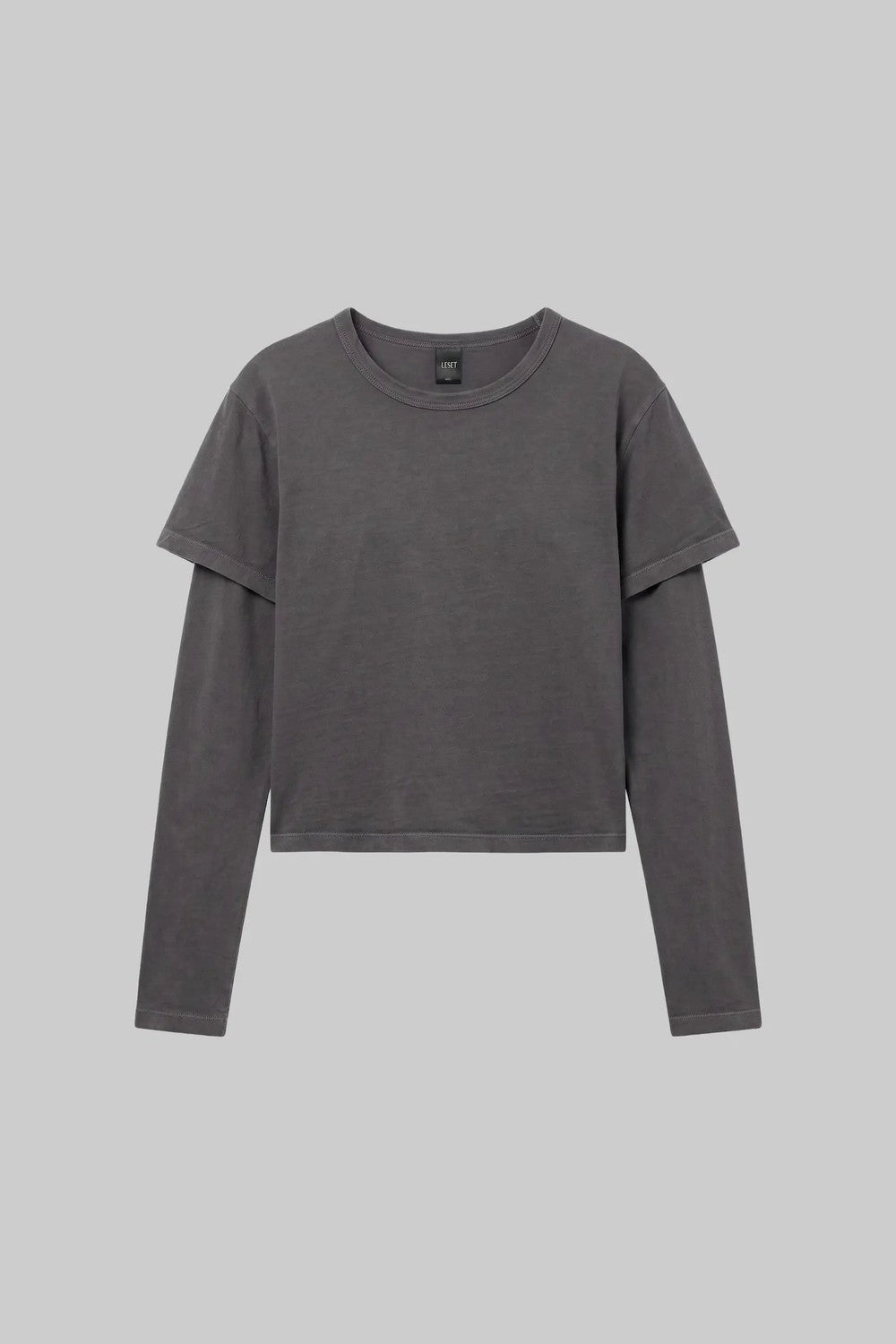 LESET Margo Layered Long Sleeve, Slate — Grethen House