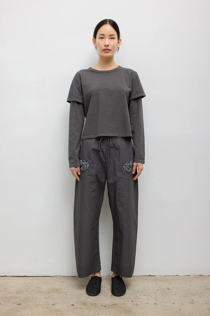 LESET Margo Layered Long Sleeve, Slate — Grethen House