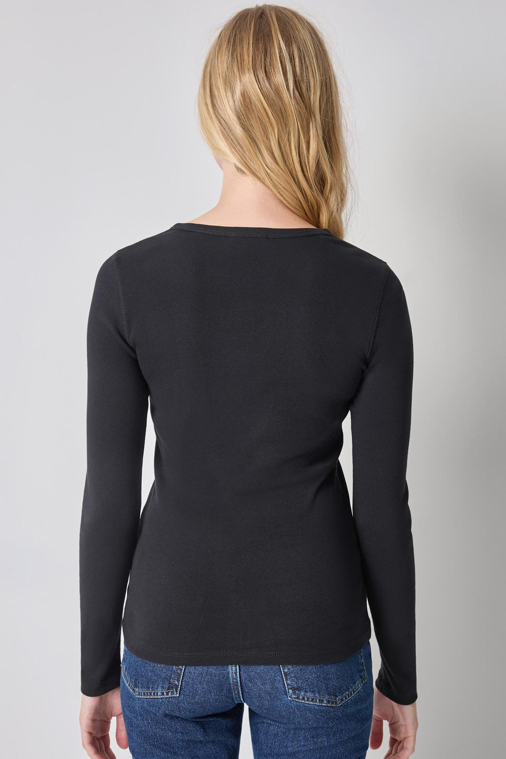 Lilla P Long Sleeve Crew Tee, Black — Grethen House