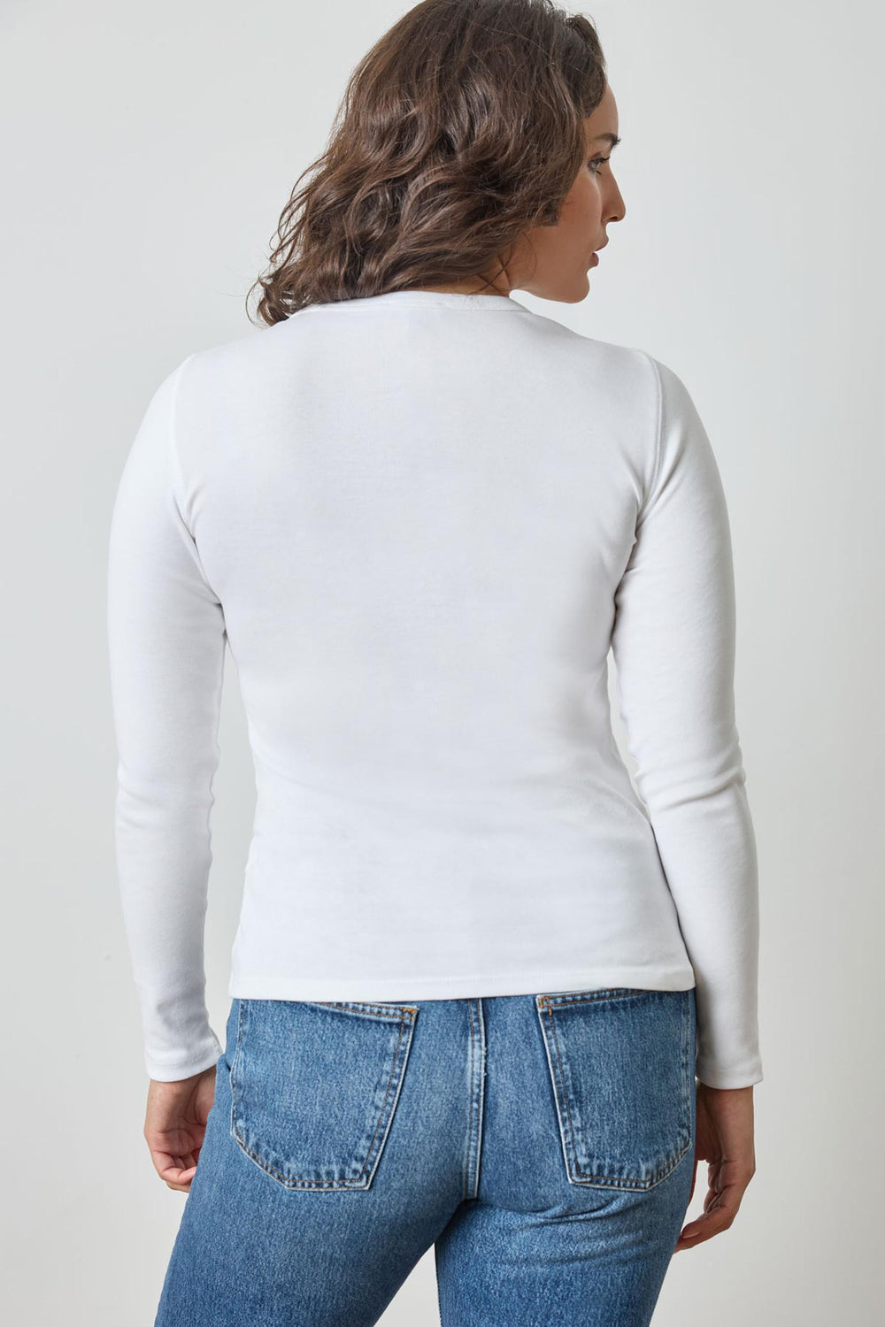Lilla P Long Sleeve Crew Tee, White — Grethen House