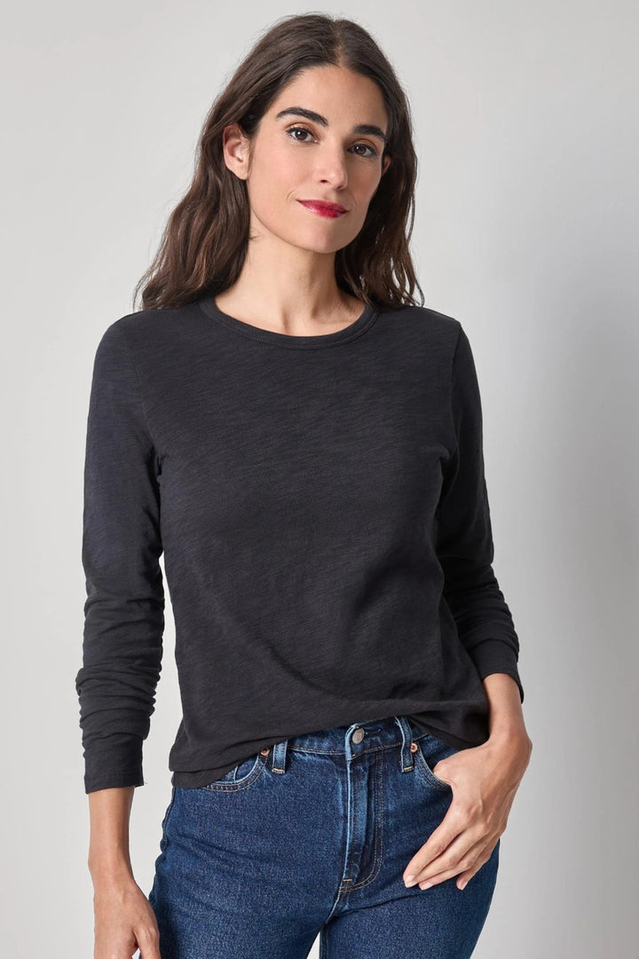 Lilla P Long Sleeve Back Seam Crewneck Tee