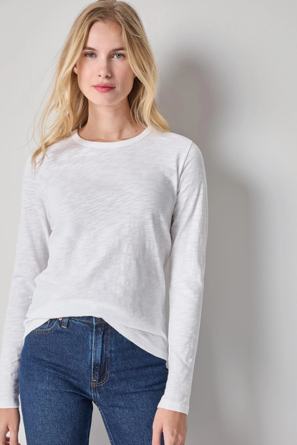 Lilla P Long Sleeve Back Seam Crewneck Tee