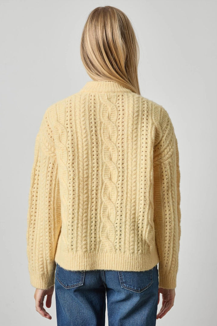 Lilla P Relaxed Cable Knit Sweater