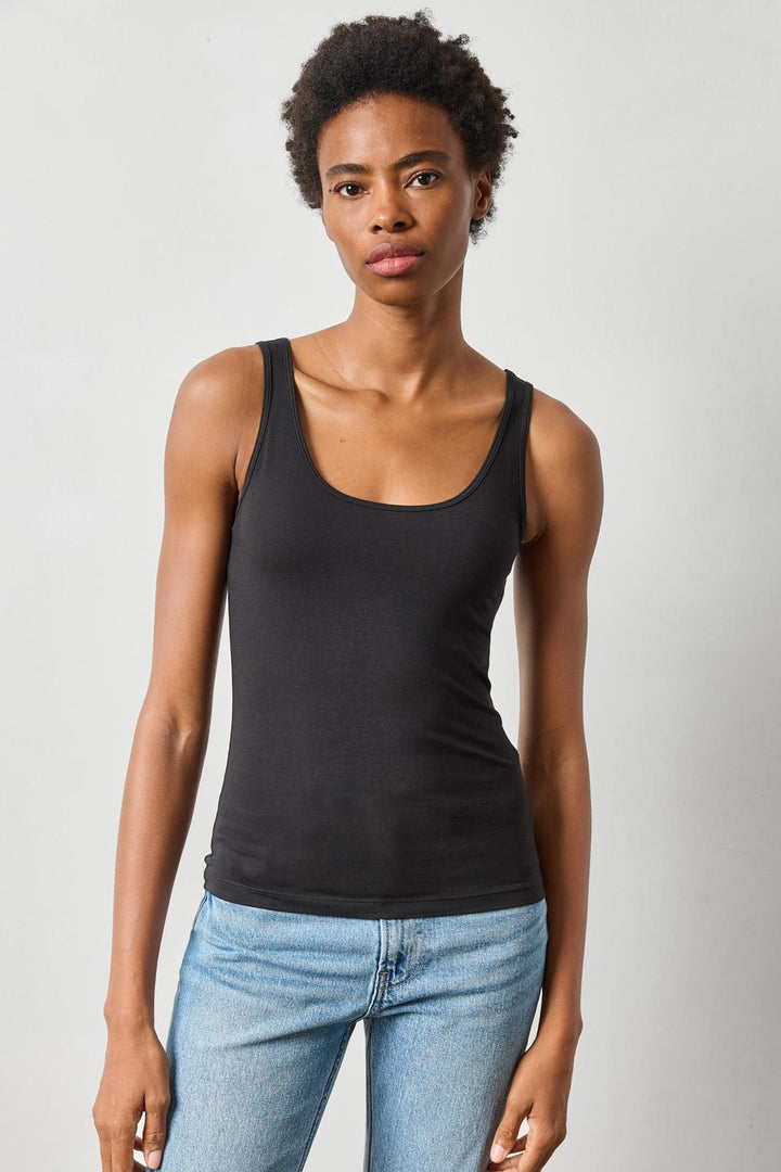 Lilla P Scoop Tank, Black — Grethen House