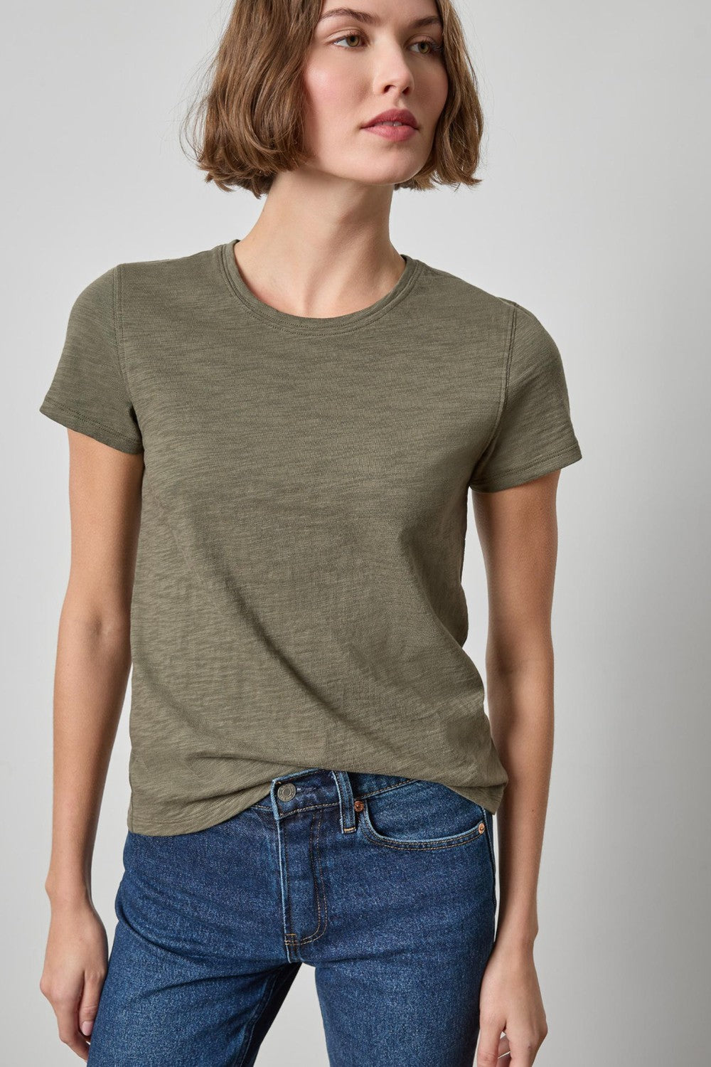 Lilla P Short Sleeve Back Seam Crewneck Tee