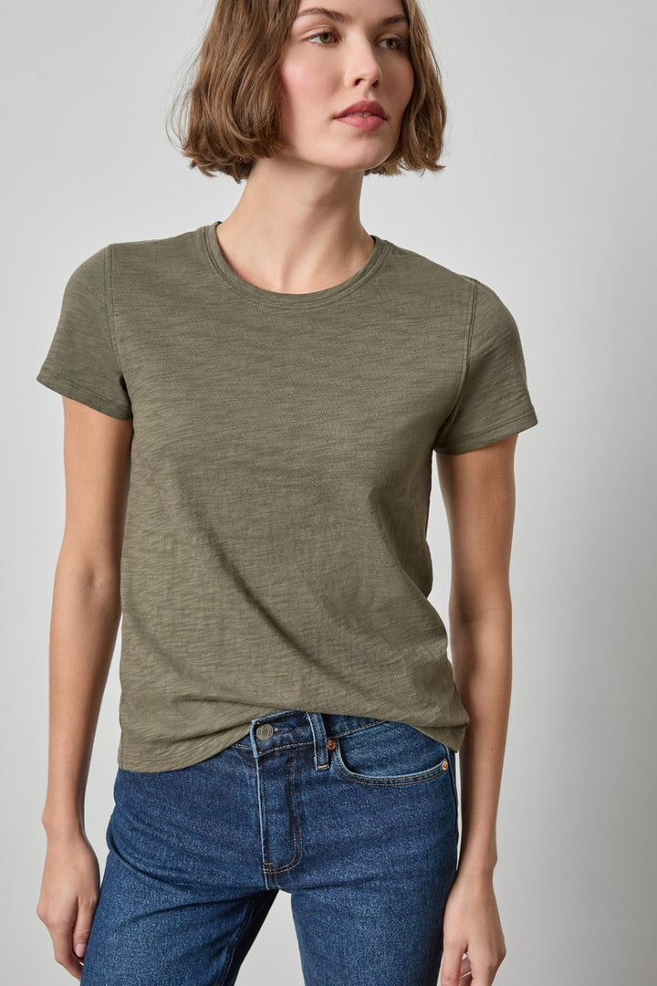 Lilla P Short Sleeve Back Seam Crewneck Tee