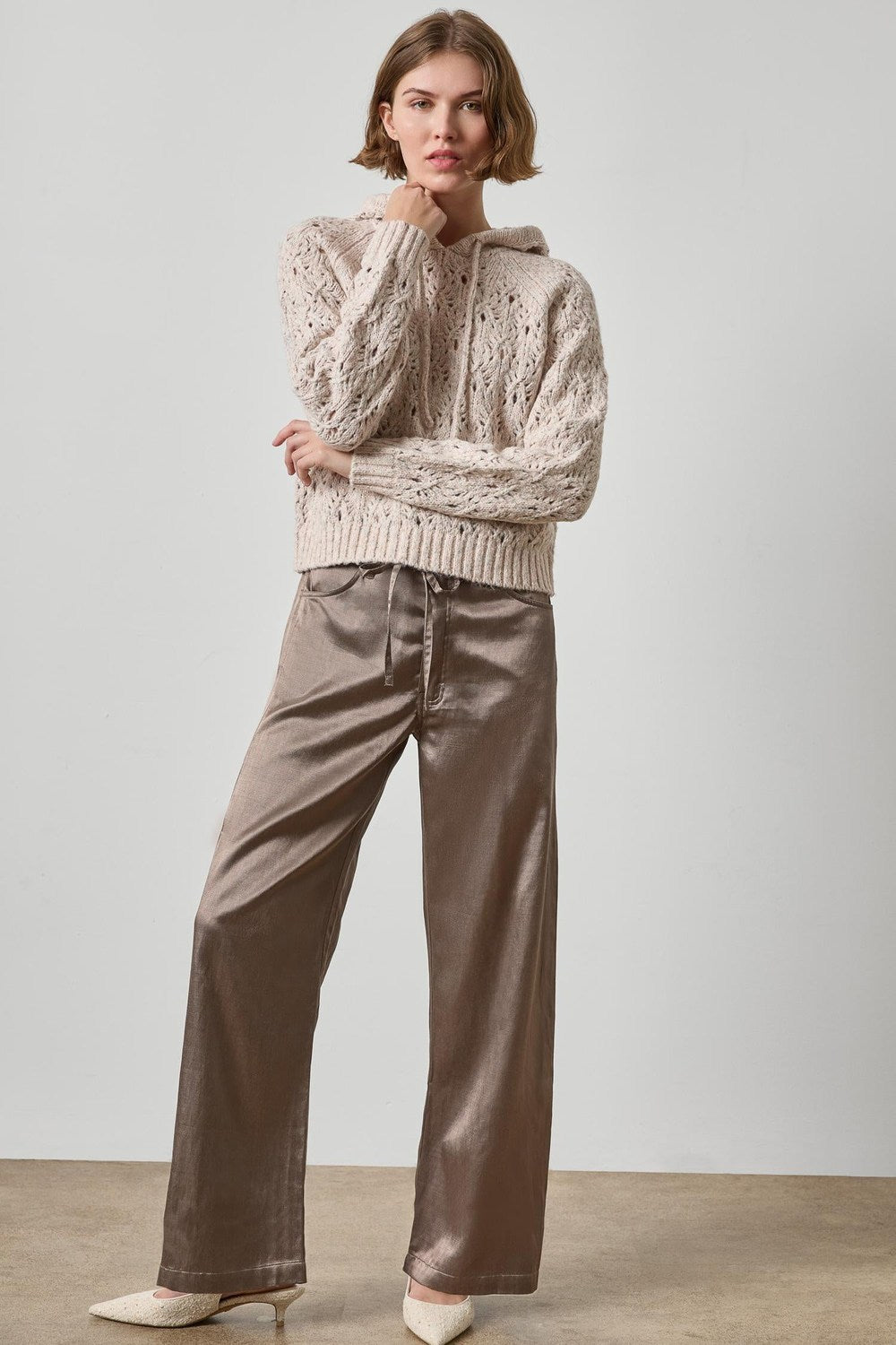 Lilla P Slub Woven Pant, Shiitake — Grethen House