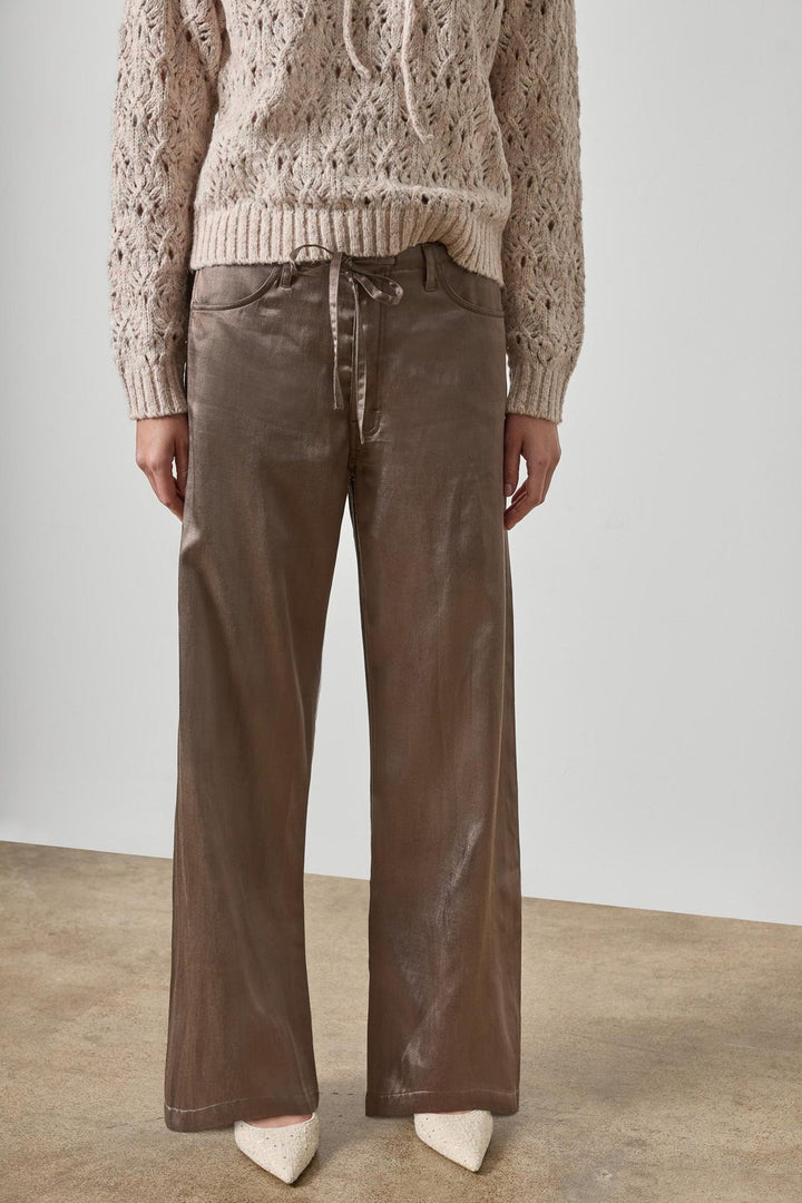 Lilla P Slub Woven Pant, Shiitake — Grethen House