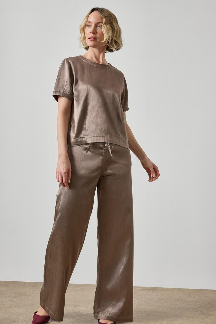Lilla P Slub Woven Pant, Shiitake — Grethen House